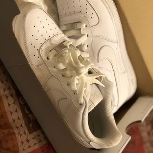 White Nike Air Force ones